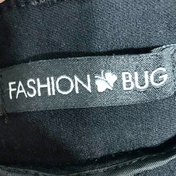 Fashion Bug Basic Black Stretchy Flare Dress Pants Pockets Hook and Bar/Zipper - Picture 9 of 10